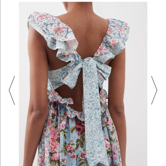 COPY - D’ASCOLI Elise ruffled floral silk fine-khadi dress - Picture 5 of 8